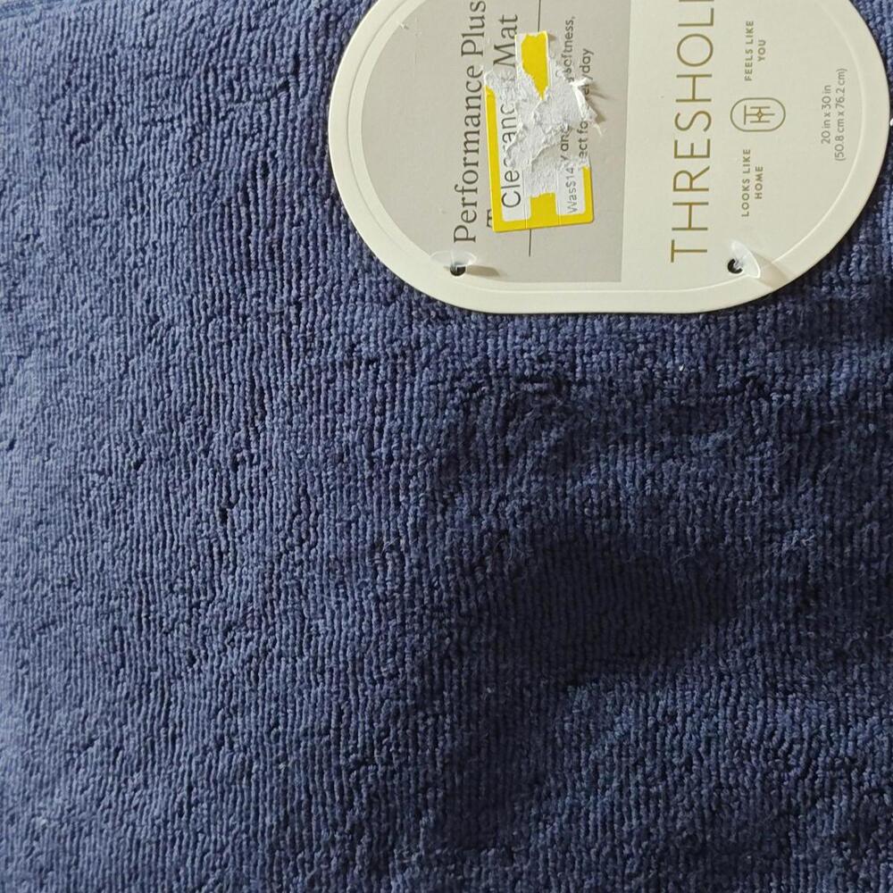 100% Cotton Fade Resistant Performance Plus Towel Bath Mat Threshold NAVY